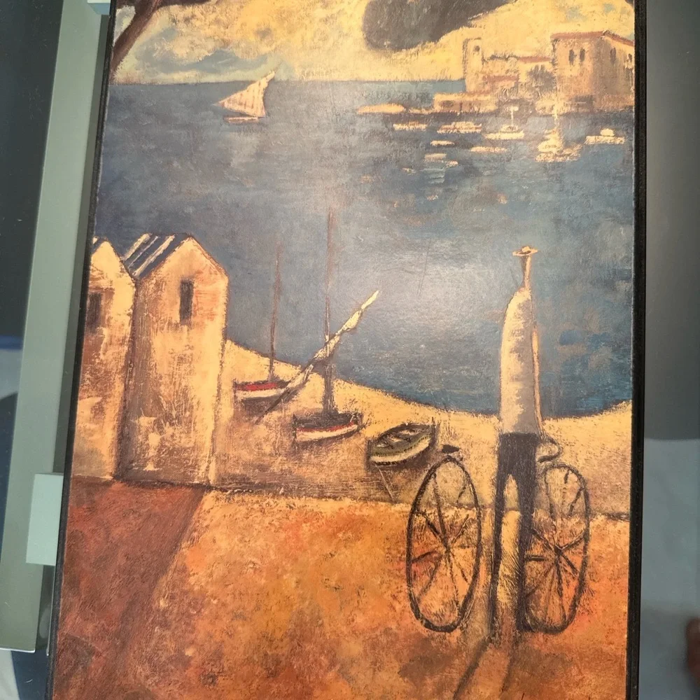 Z Gallerie Wooden Coastal Prints - Blue and Gold Tones Didier Lourenco